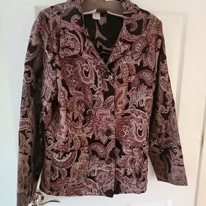 Vintage The Tog Shop Blazer Jacket L Floral Tapestry